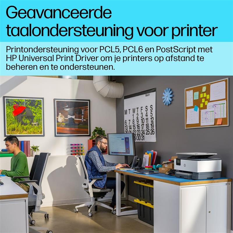 HP OfficeJet Pro 9120b All-in-One printer, Kleur, Printer voor Thuis en thuiskantoor, Printen, kopiëren, scannen, faxen, Draadloos; Dubbelzijdig print