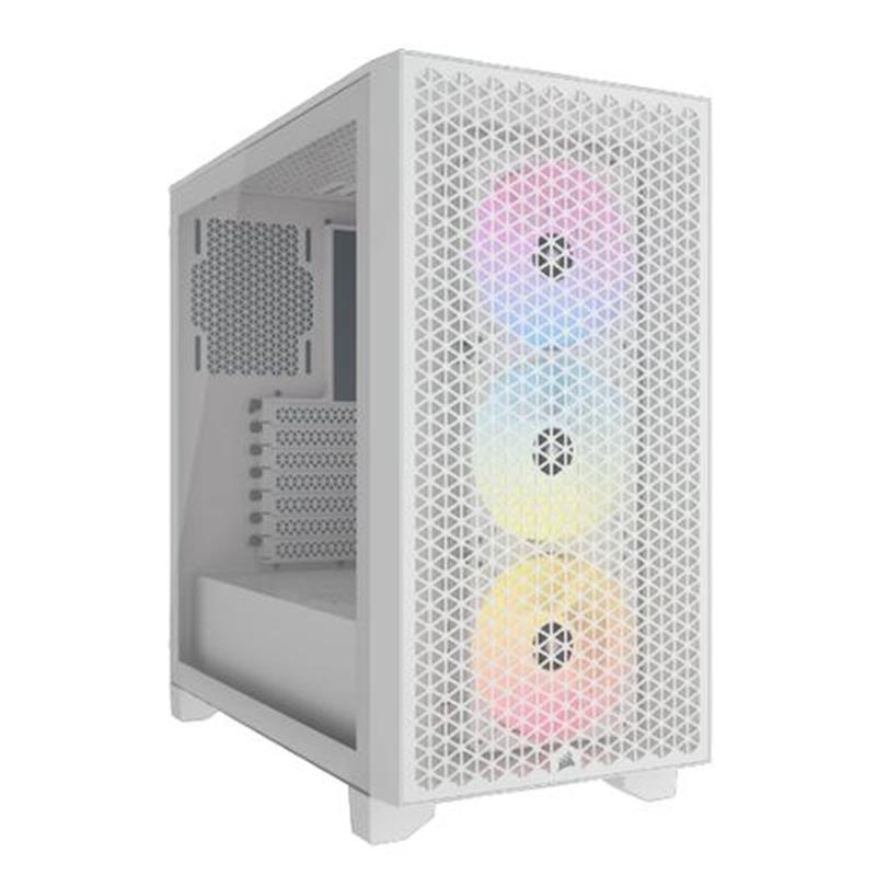 3000D RGB Tempered Glass Mid-Tower White