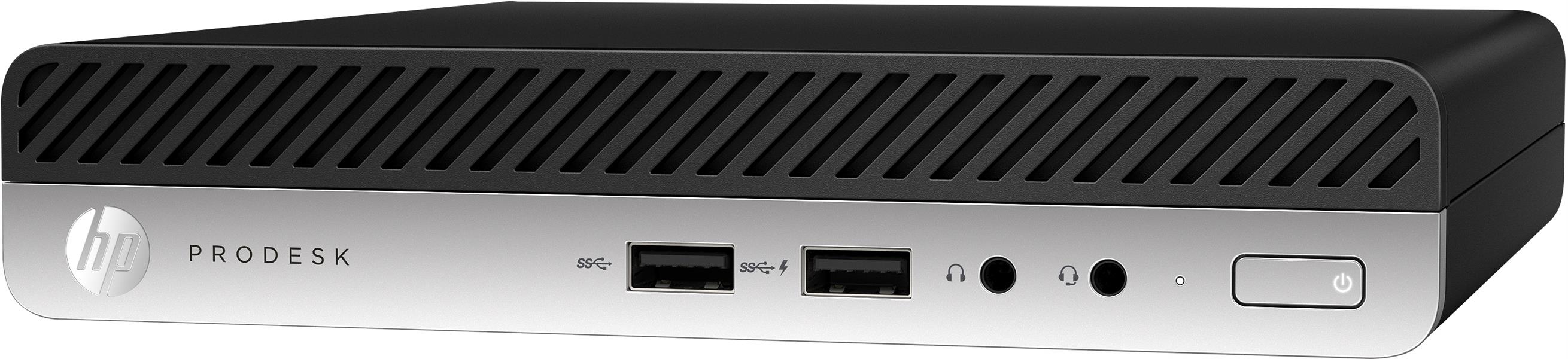 HP ProDesk 400 G5 Intel® 9ste generatie Core™ i3 i3-9100 4 GB DDR4-SDRAM 128 GB SSD Zwart, Zilver Mini PC