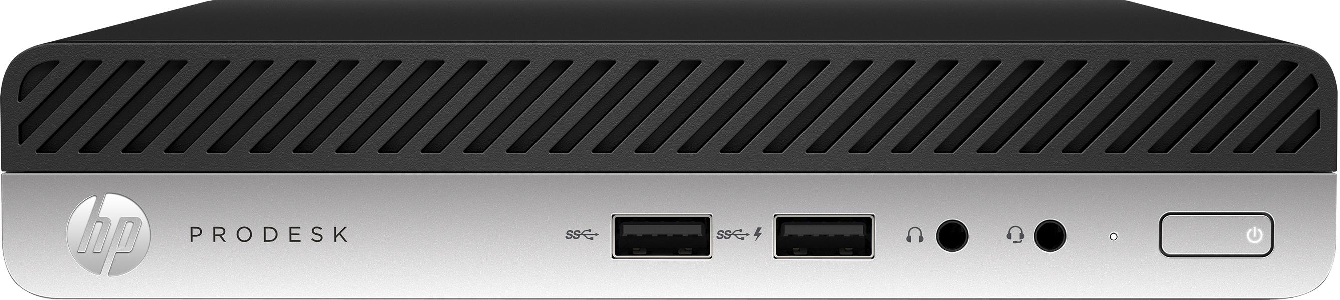 HP ProDesk 400 G4 Intel® 9de generatie Core™ i5 i5-9500T 8 GB DDR4-SDRAM 256 GB SSD mini PC Zwart, Zilver Windows 10 Pro