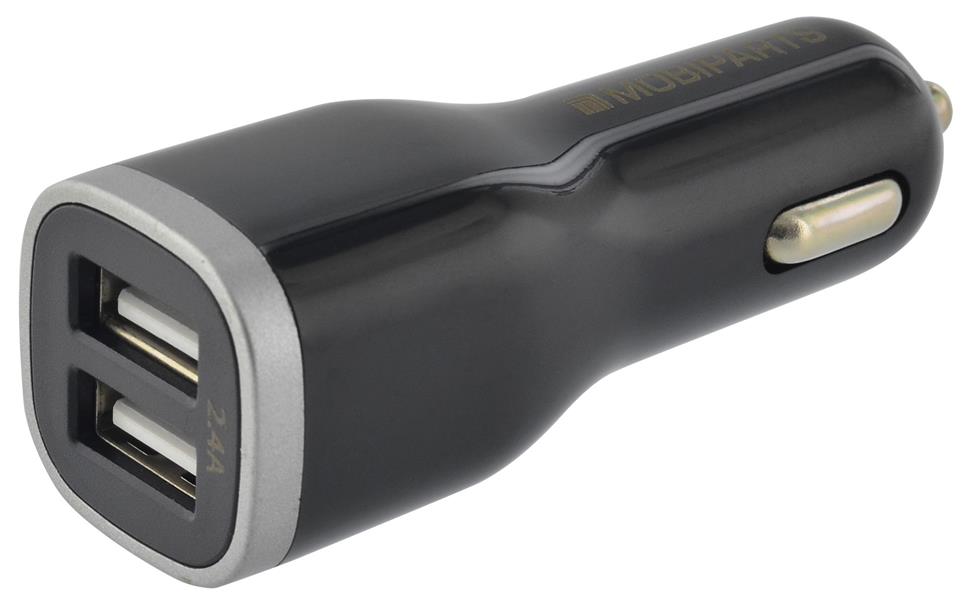 Mobiparts Car Charger Dual USB 2.4A Black