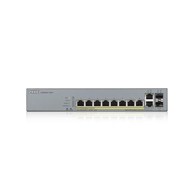 Zyxel GS1350-12HP-EU0101F netwerk-switch Managed L2 Gigabit Ethernet (10/100/1000) Grijs Power over Ethernet (PoE)