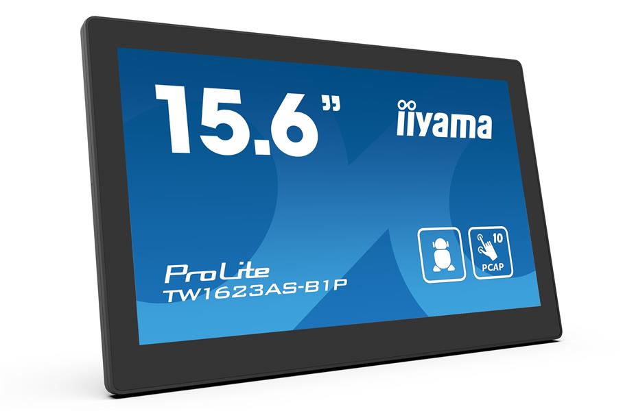 iiyama TW1623AS-B1P beeldkrant Interactief flatscreen 39,6 cm (15.6"") Wifi 450 cd/m² Double Full HD Zwart Touchscreen Type processor Android 24/7