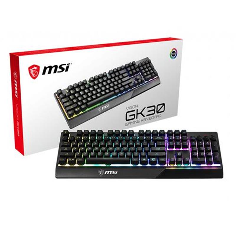 MSI Vigor GK30 toetsenbord USB Belgisch Zwart