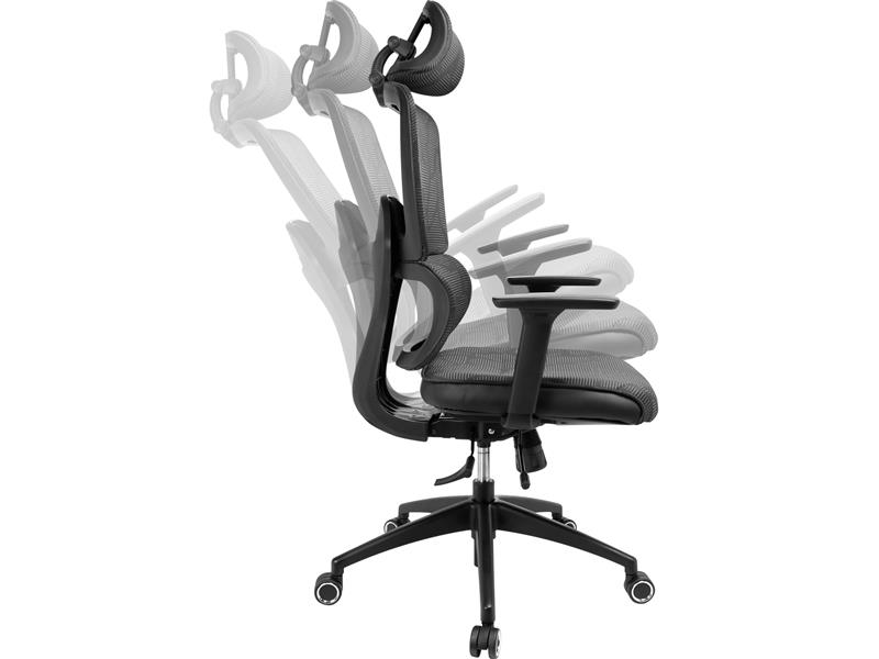 Sandberg ErgoFusion Gaming Chair Pro Universele gamestoel Gecapitonneerde zitting Zwart, Grijs