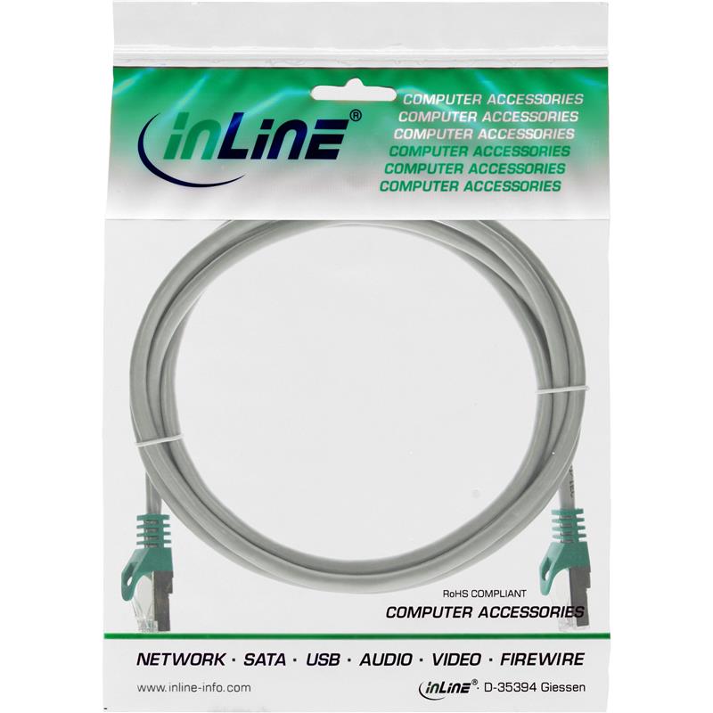 InLine Crossover patchkabel S-FTP Cat 5e grijs 3m