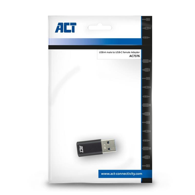 ACT USB-A male naar USB-C female adapter