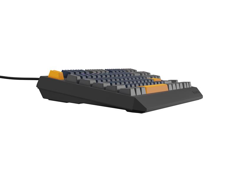 GENESIS THOR 230 TKL toetsenbord Gamen USB + RF Wireless + Bluetooth QWERTY Zwart, Blauw, Grijs, Oranje