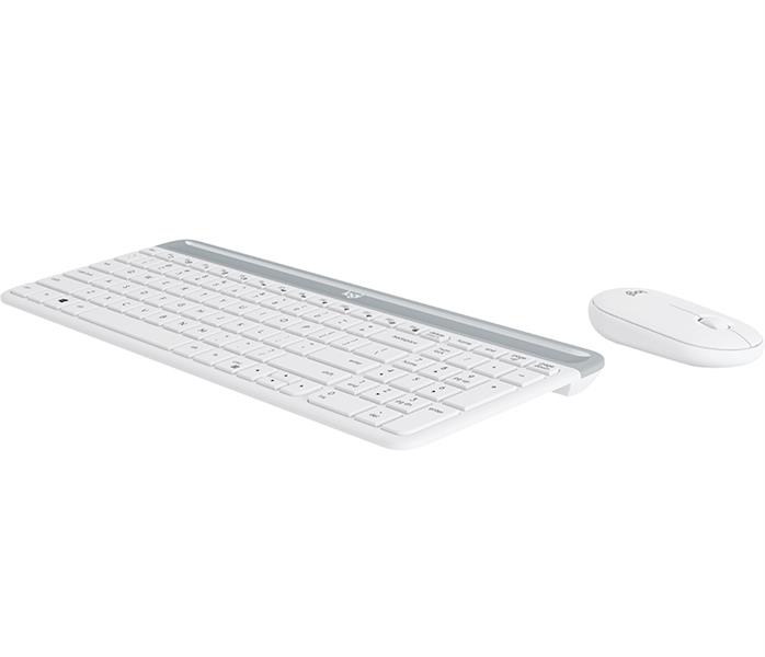 Logitech MK470 toetsenbord Inclusief muis RF Draadloos QWERTY Scandinavisch Wit