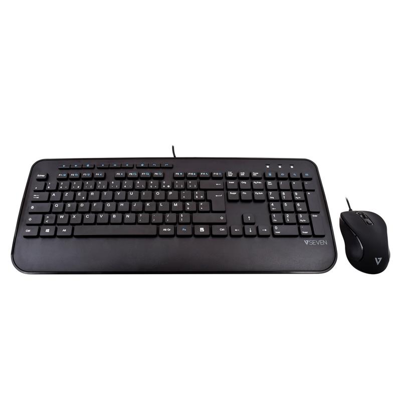 V7 CKU300FR toetsenbord Inclusief muis USB AZERTY Frans Zwart