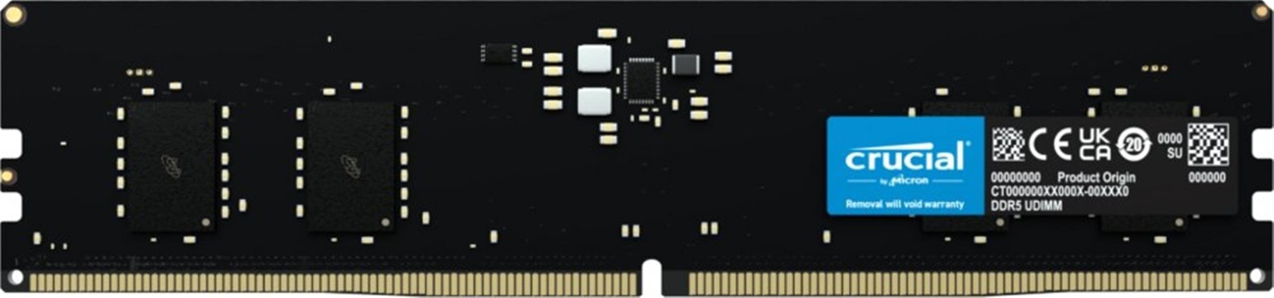 Crucial DIMM Memory 8 GB DDR5 4800 Mhz CL40 1 1v