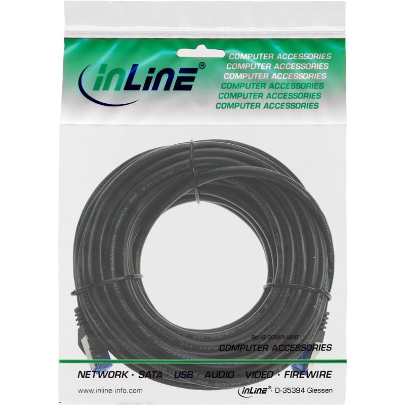 InLine Patch cable Cat 6A S FTP TPE flexible black 25m