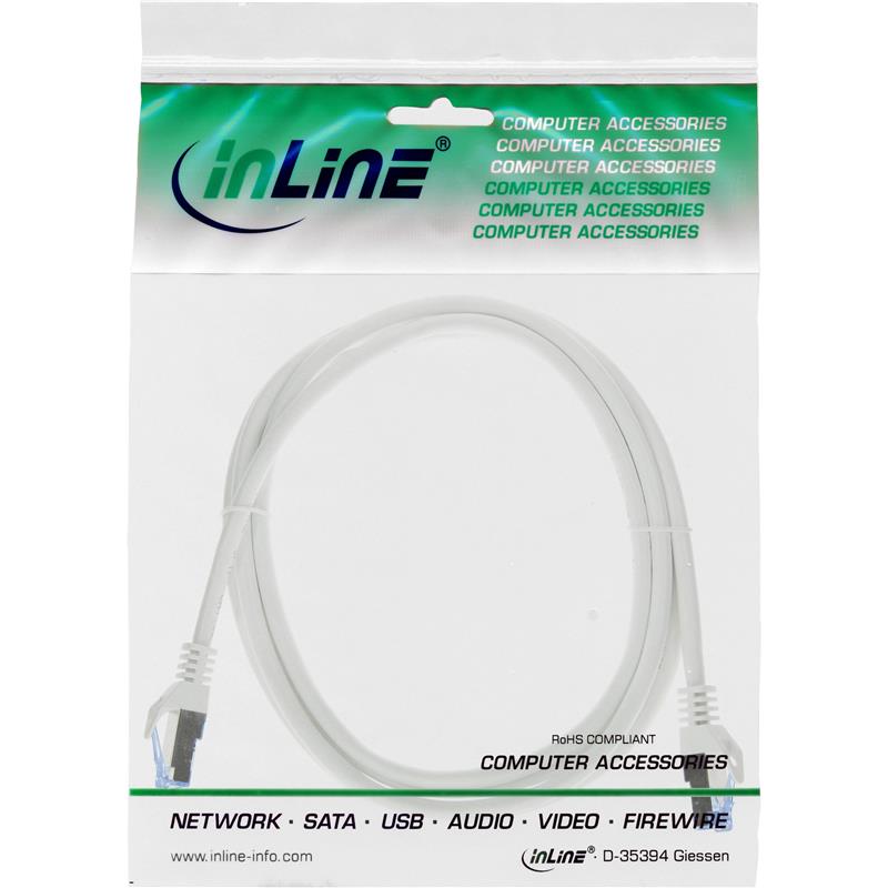 InLine Patch cable Cat 6A S FTP TPE flexible white 2m