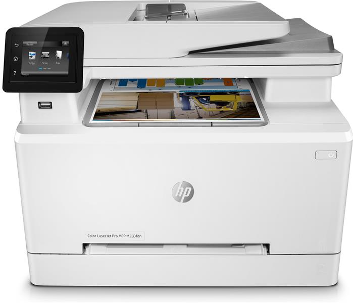 HP Color LaserJet Pro MFP M283fdn, Color, Printer voor Printen, kopiëren, scannen, faxen, Printen via USB-poort aan voorzijde; Scannen naar e-mail; Du
