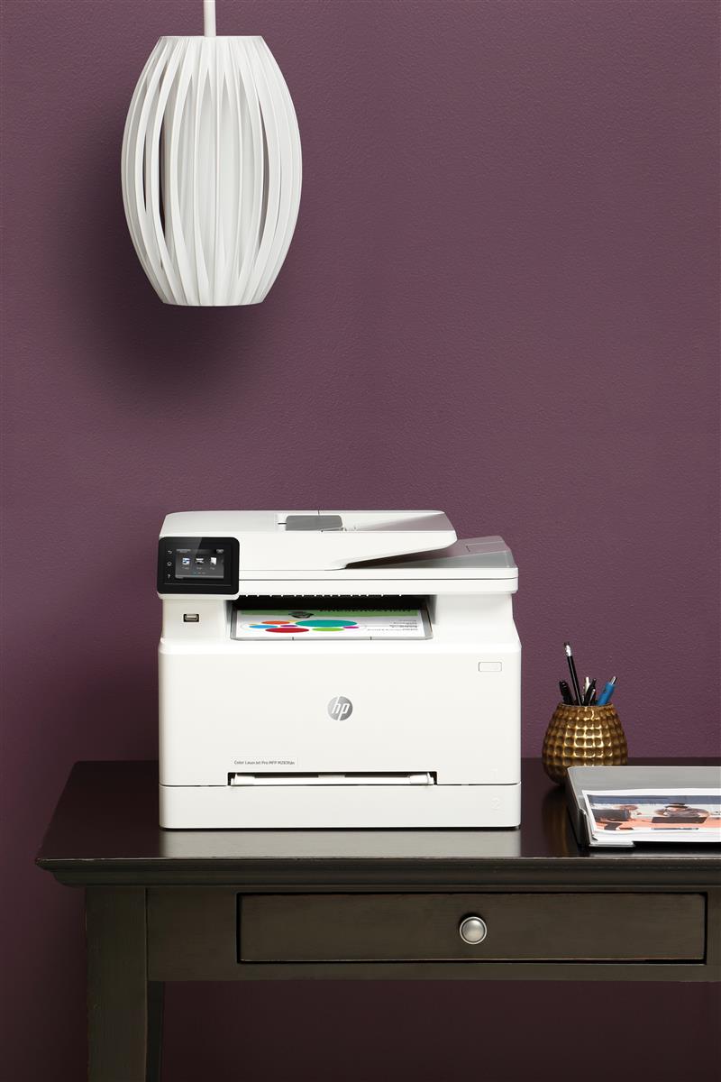 HP Color LaserJet Pro MFP M283fdn, Color, Printer voor Printen, kopiëren, scannen, faxen, Printen via USB-poort aan voorzijde; Scannen naar e-mail; Du