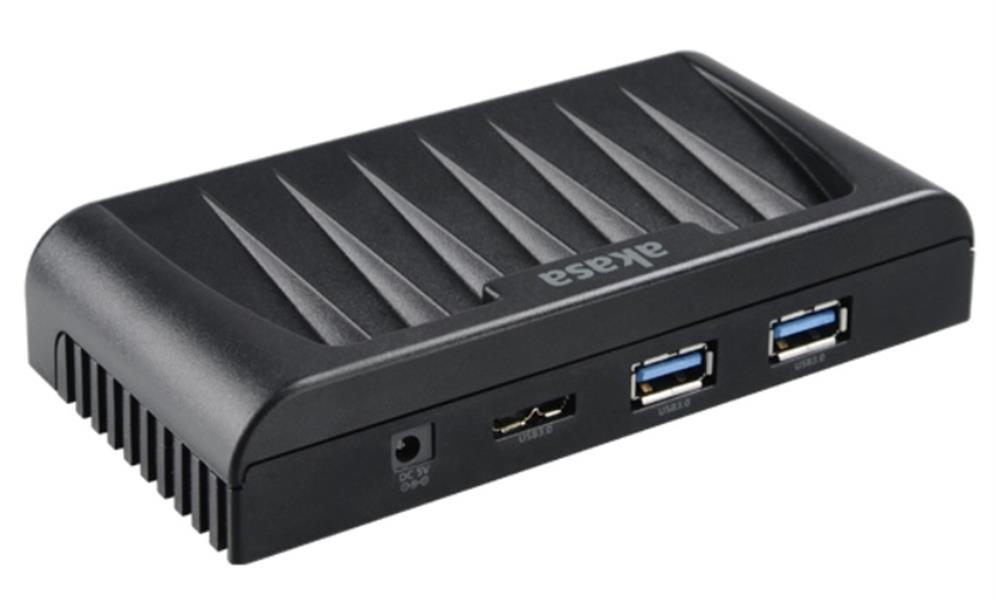 Akasa Connect 7EX 7 port USB 3 0 hub with two fast charging and data ports Power adapter incl 