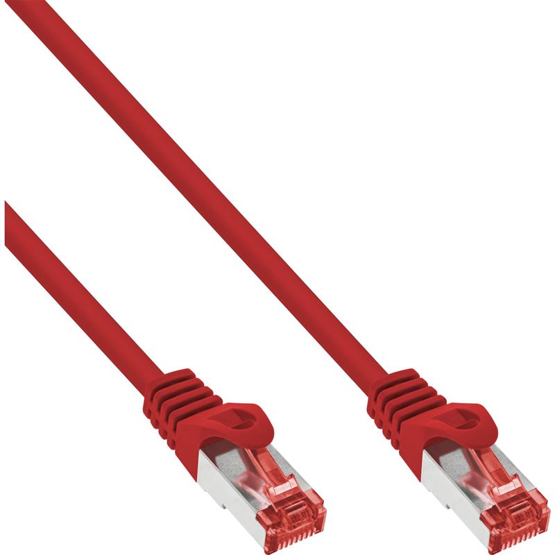 InLine Patch Cable S FTP PiMF Cat 6 250MHz PVC CCA red 1 5m