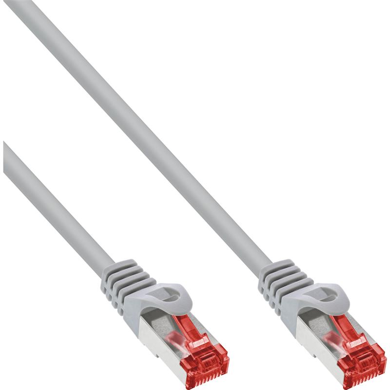 InLine Patch cable S FTP PiMf Cat 6 250MHz PVC copper grey 0 15m