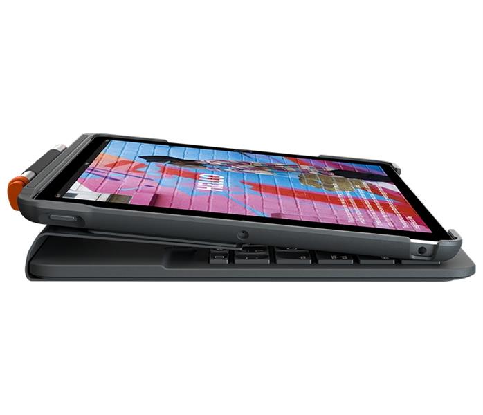 Logitech Slim Folio Grafiet Bluetooth QWERTY Deens, Fins, Noors, Zweeds