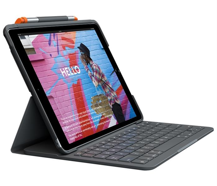 Logitech Slim Folio Grafiet Bluetooth QWERTY Deens, Fins, Noors, Zweeds