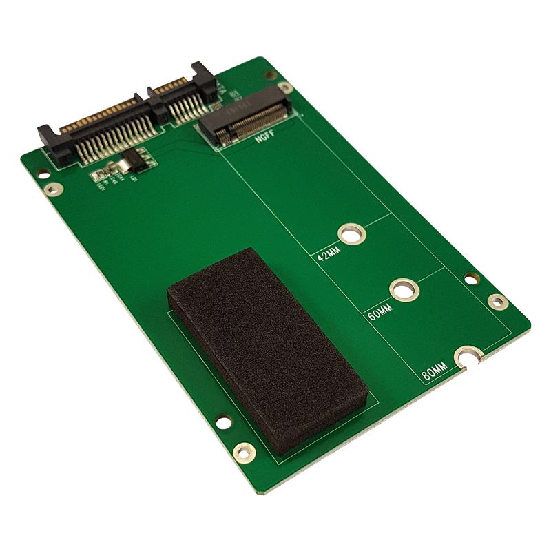 LC-Power LC-ADA-M2-NB-SATA drive converter card from SATA 2 5 6 35 cm to M 2 NGFF SATA 