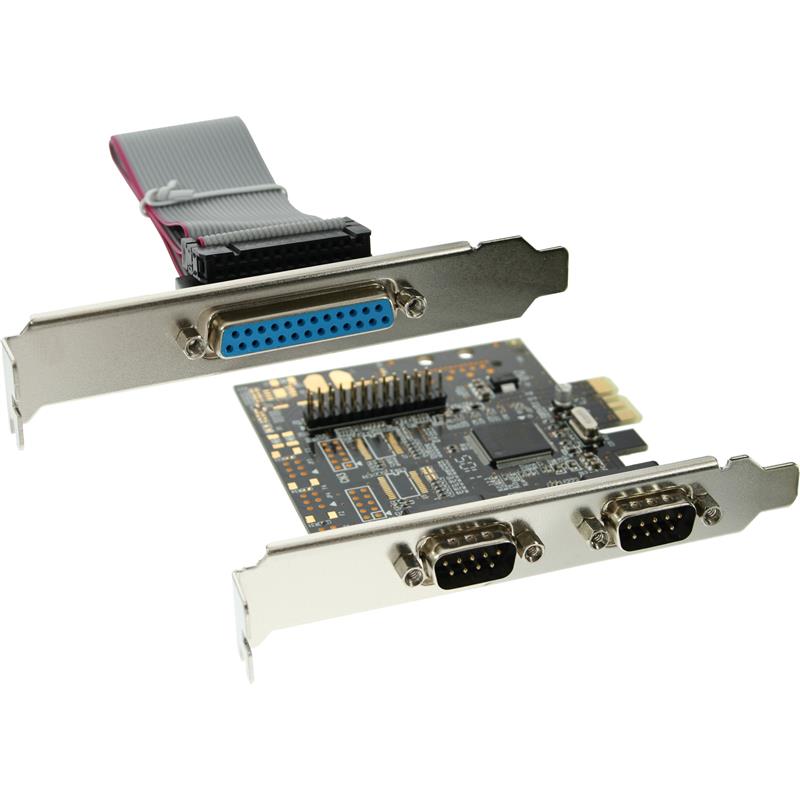InLine Interface Card 2 Port Serial 9 Pin 1 Port 25 Pin Parallel PCIe
