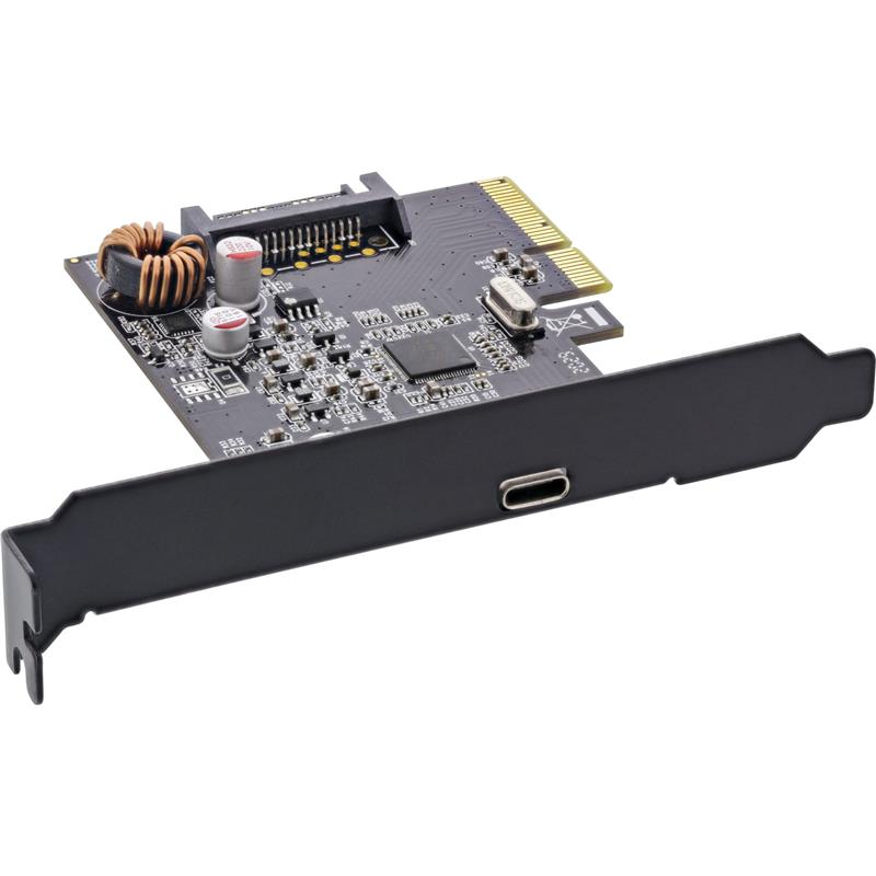 InLine Interface card USB 3 2 Gen 2x2 1x USB Type-C incl low-profile slot bracket PCIe x4