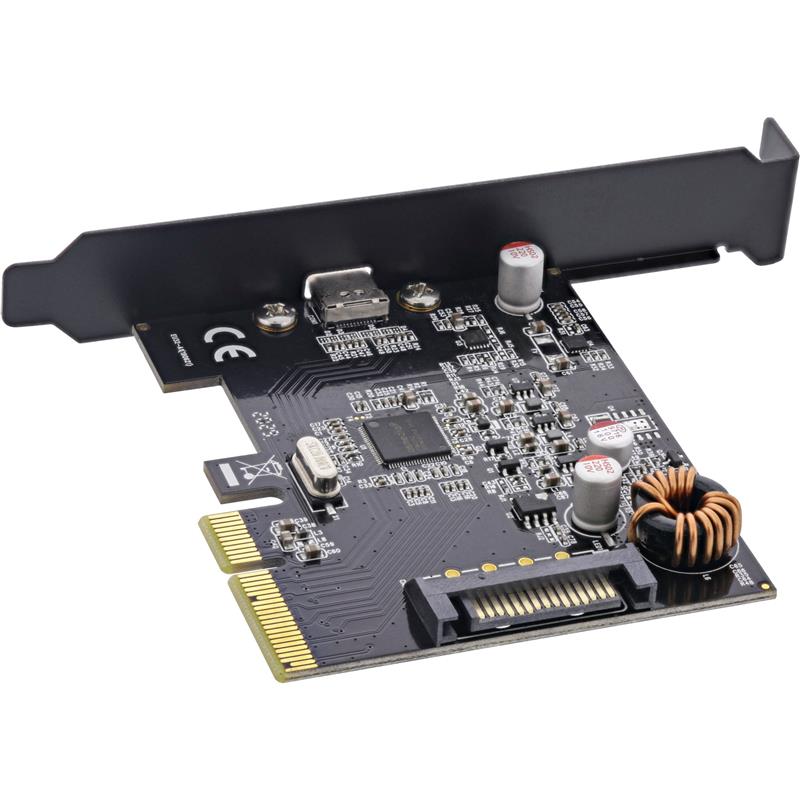 InLine Interface card USB 3 2 Gen 2x2 1x USB Type-C incl low-profile slot bracket PCIe x4