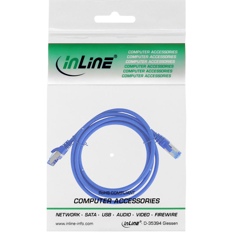 InLine Patchkabel Cat 6 A S-STP PiMF LSZH 500MHz blauw 2m