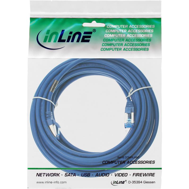 InLine Patchkabel Cat 6 A S-STP PiMF LSZH 500MHz blauw 7 5m