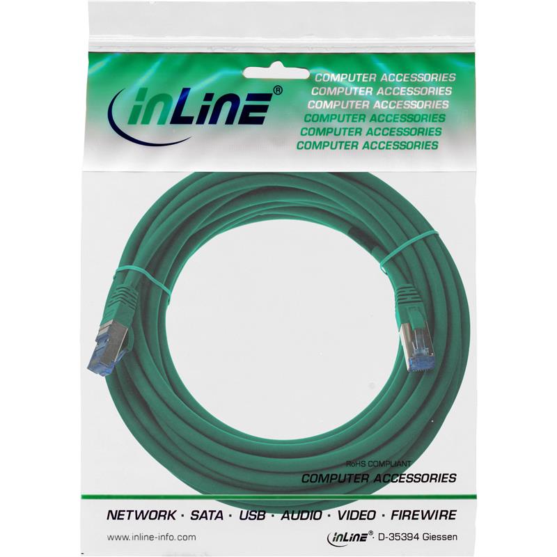 InLine Patchkabel Cat 6 A S-STP PiMF LSZH 500MHz groen 7 5m