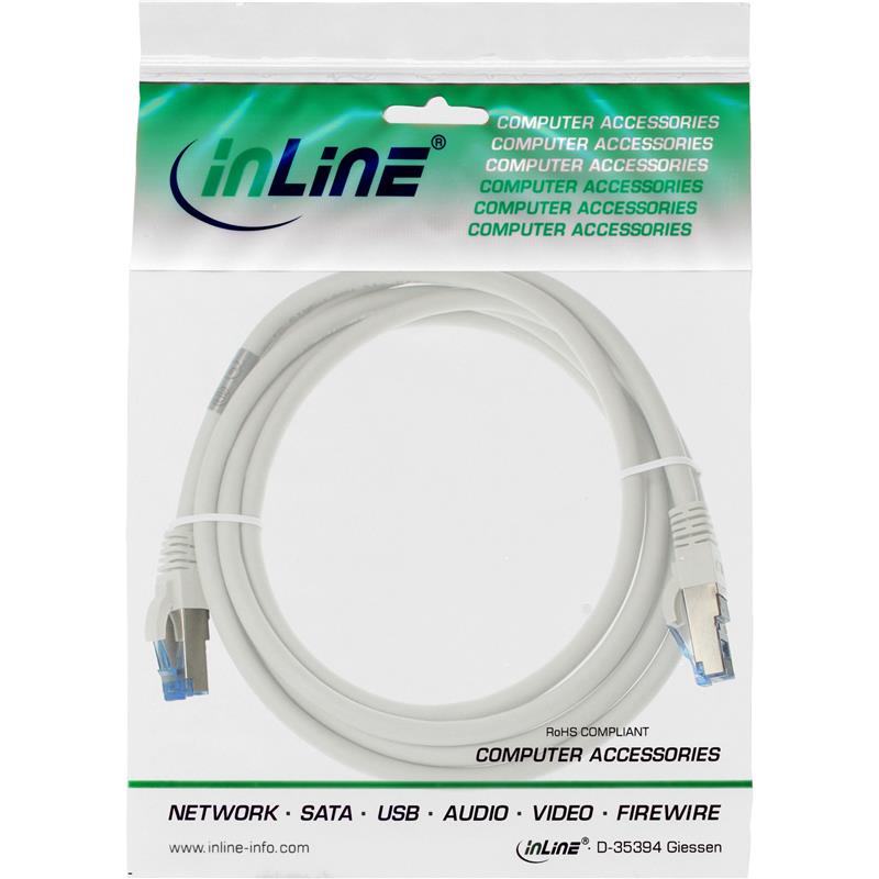 InLine Patchkabel Cat 6 A S-STP PiMF LSZH 500MHz wit 2m