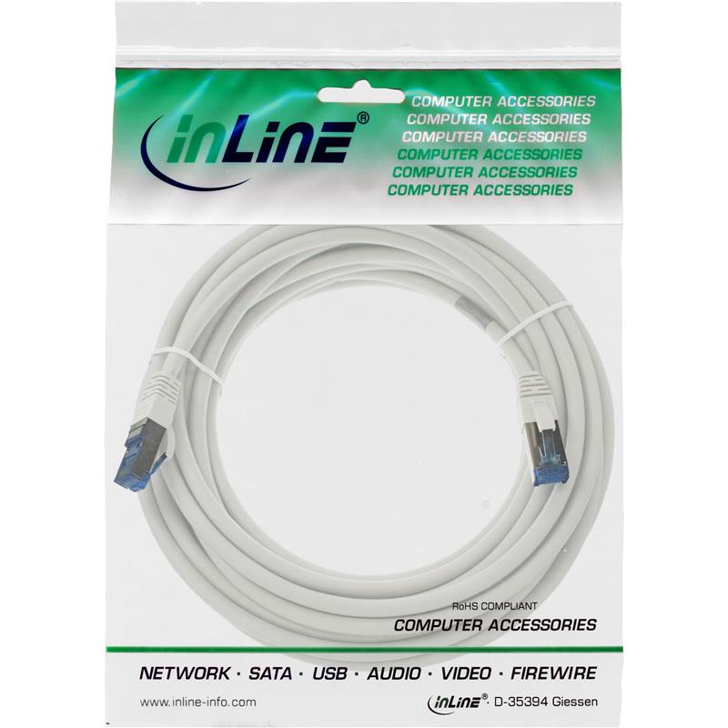 InLine Patchkabel Cat 6 A S-STP PiMF LSZH 500MHz wit 10m