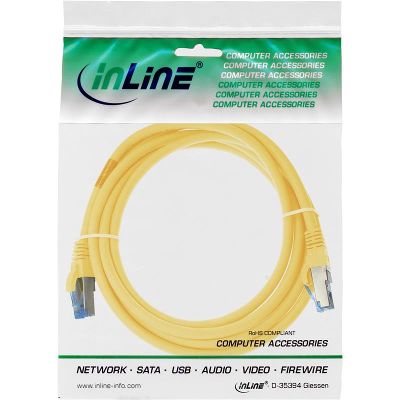 InLine Patchkabel Cat 6 A S-STP PiMF LSZH 500MHz geel 2m