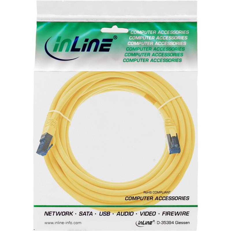 InLine Patchkabel Cat 6 A S-STP PiMF LSZH 500MHz geel 7 5m
