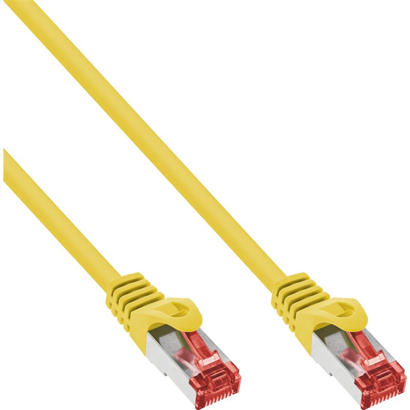 InLine Patch Cable S FTP PiMF Cat 6 250MHz copper halogen free yellow 3m
