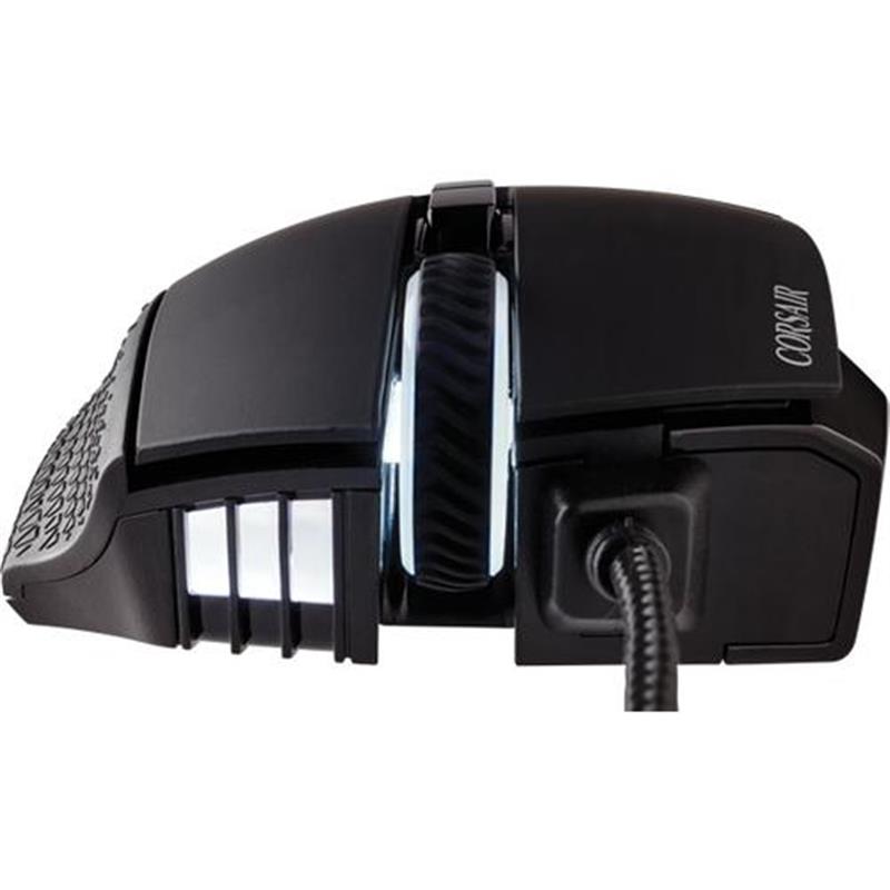 Corsair Scimitar RGB Elite muis USB Type-A Optisch 18000 DPI Rechtshandig