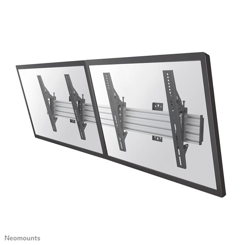 Menuboard Wall mount for two 32 inch-55 inch 65 inch Screens - Black