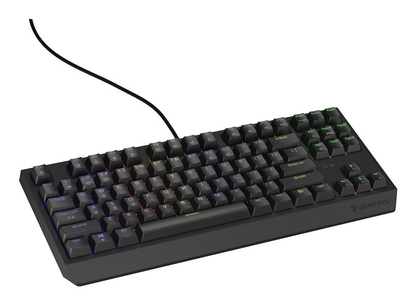 GENESIS Thor 230 TKL toetsenbord Gamen USB QWERTY Amerikaans Engels Zwart