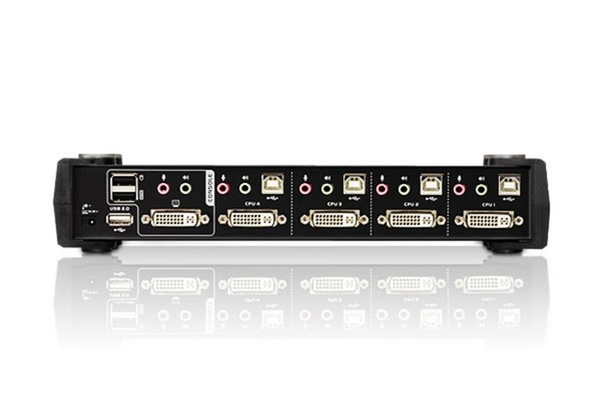 ATEN 4-poorts USB DVI/Geluid KVMP™-schakelaar