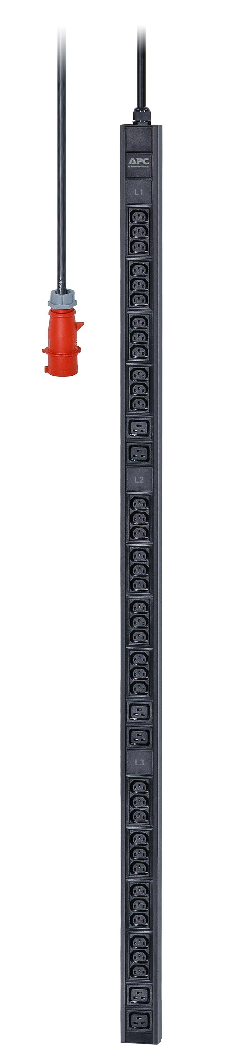 APC Easy PDU EPDU1216B, Basic, 0U, 16A, 400V, (36x)C13 & (6x)C19, IEC60309 16A 3Fase stekker