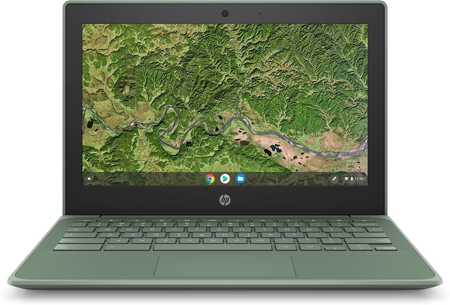 HP Chromebook 11A G8 EE Groen 29,5 cm (11.6"") 1366 x 768 Pixels Touchscreen AMD A4 4 GB DDR4-SDRAM 32 GB eMMC Wi-Fi 5 (802.11ac) Chrome OS