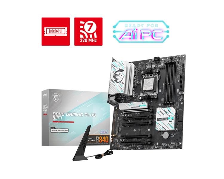 MSI B840 GAMING PLUS WIFI moederbord AMD B840 Socket AM5 ATX