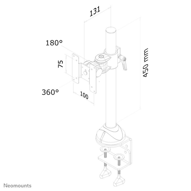 Neomounts by Newstar monitor bureausteun