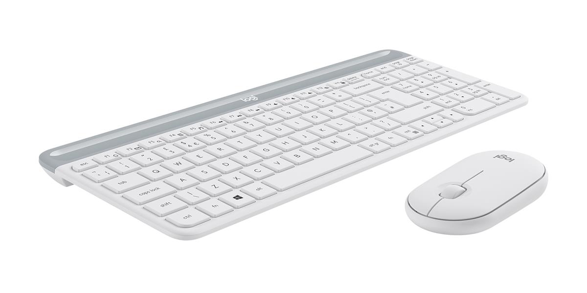Logitech MK470 toetsenbord Inclusief muis RF Draadloos Zwitsers Wit