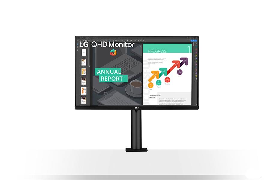 LG 27QN880-B LED display 68,6 cm (27"") 2560 x 1440 Pixels Quad HD LCD Zwart