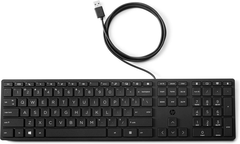 HP 320K toetsenbord USB QWERTY Engels Zwart