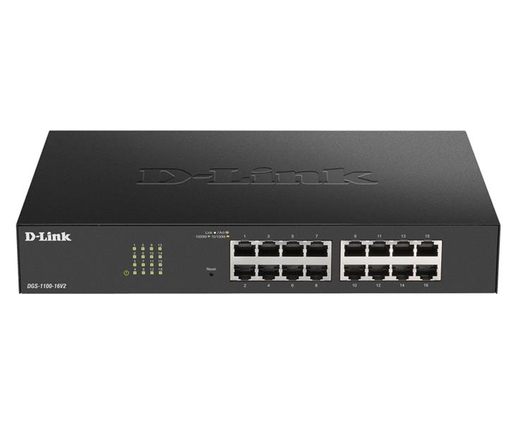 D-Link DGS-1100-24PV2 netwerk-switch Managed L2 Gigabit Ethernet (10/100/1000) Power over Ethernet (PoE) Zwart