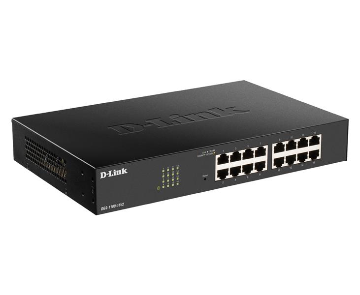 D-Link DGS-1100-24PV2 netwerk-switch Managed L2 Gigabit Ethernet (10/100/1000) Power over Ethernet (PoE) Zwart