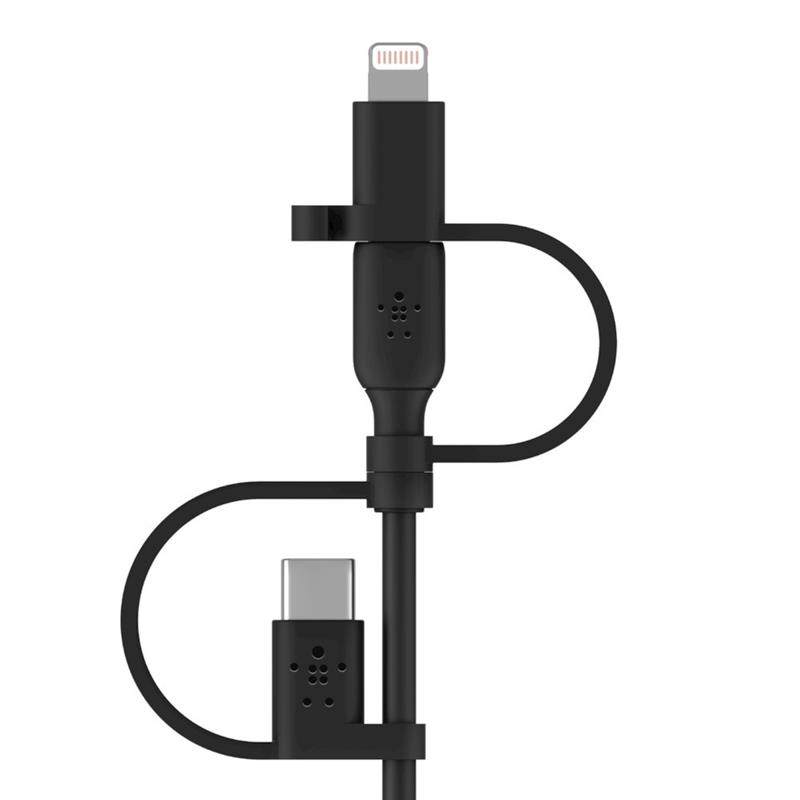 Belkin BOOST CHARGE USB-kabel 1 m USB A USB C/Micro-USB B/Lightning Zwart